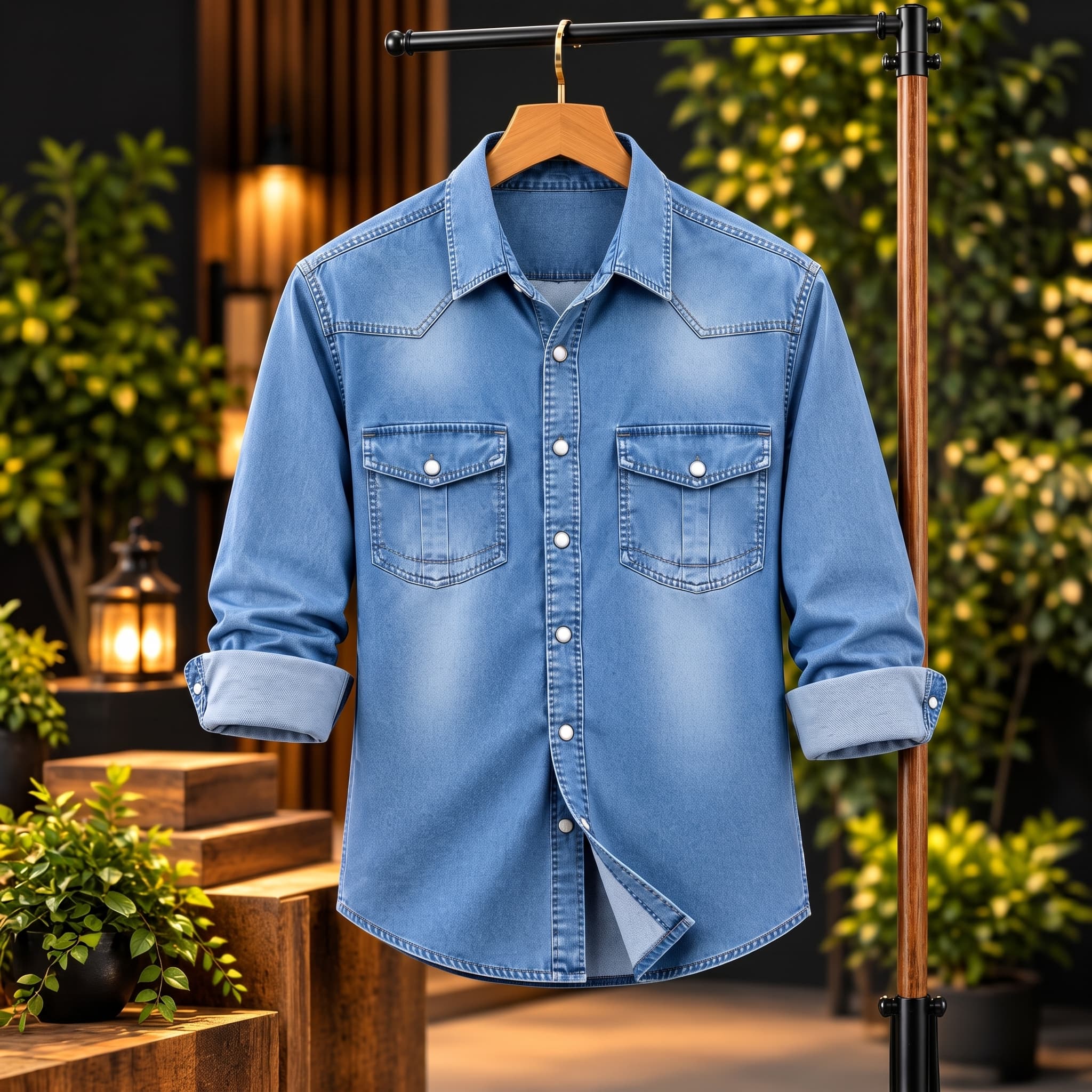 Trendy Denim Shirt